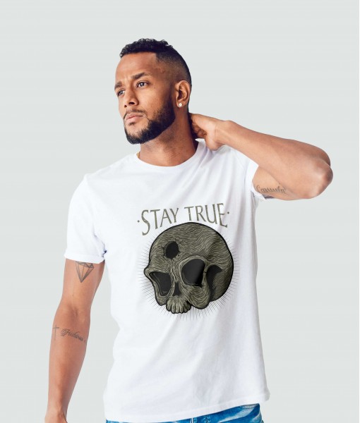 Мъжка тениска с щампа Готика Stay True skull - TShirtArtShop.com